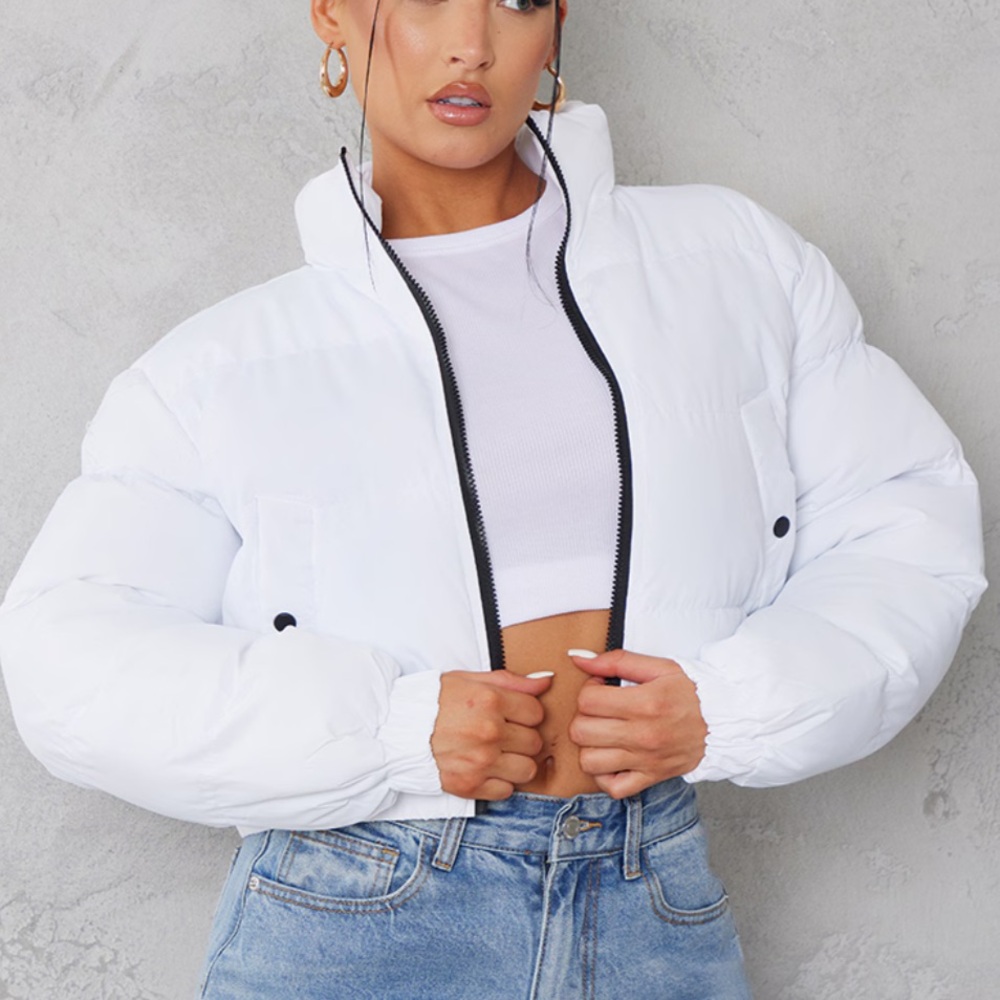 Women's White Puffer Jacket